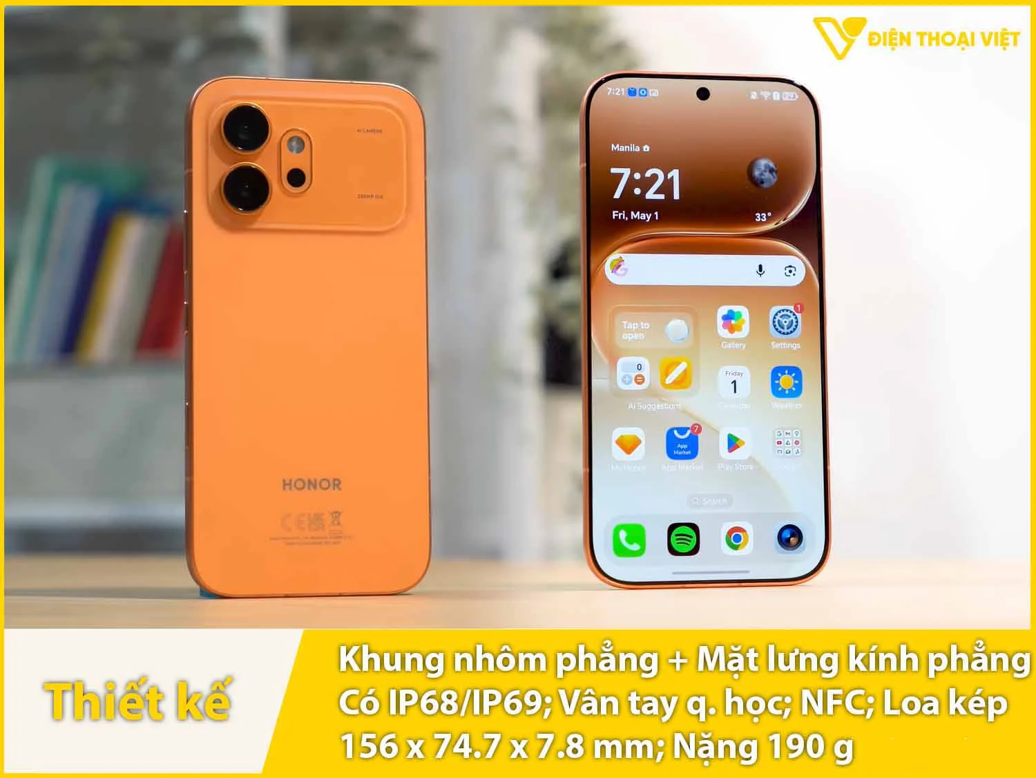 Ngoại hình vuông vức & Khung nhôm, 2 mặt kính