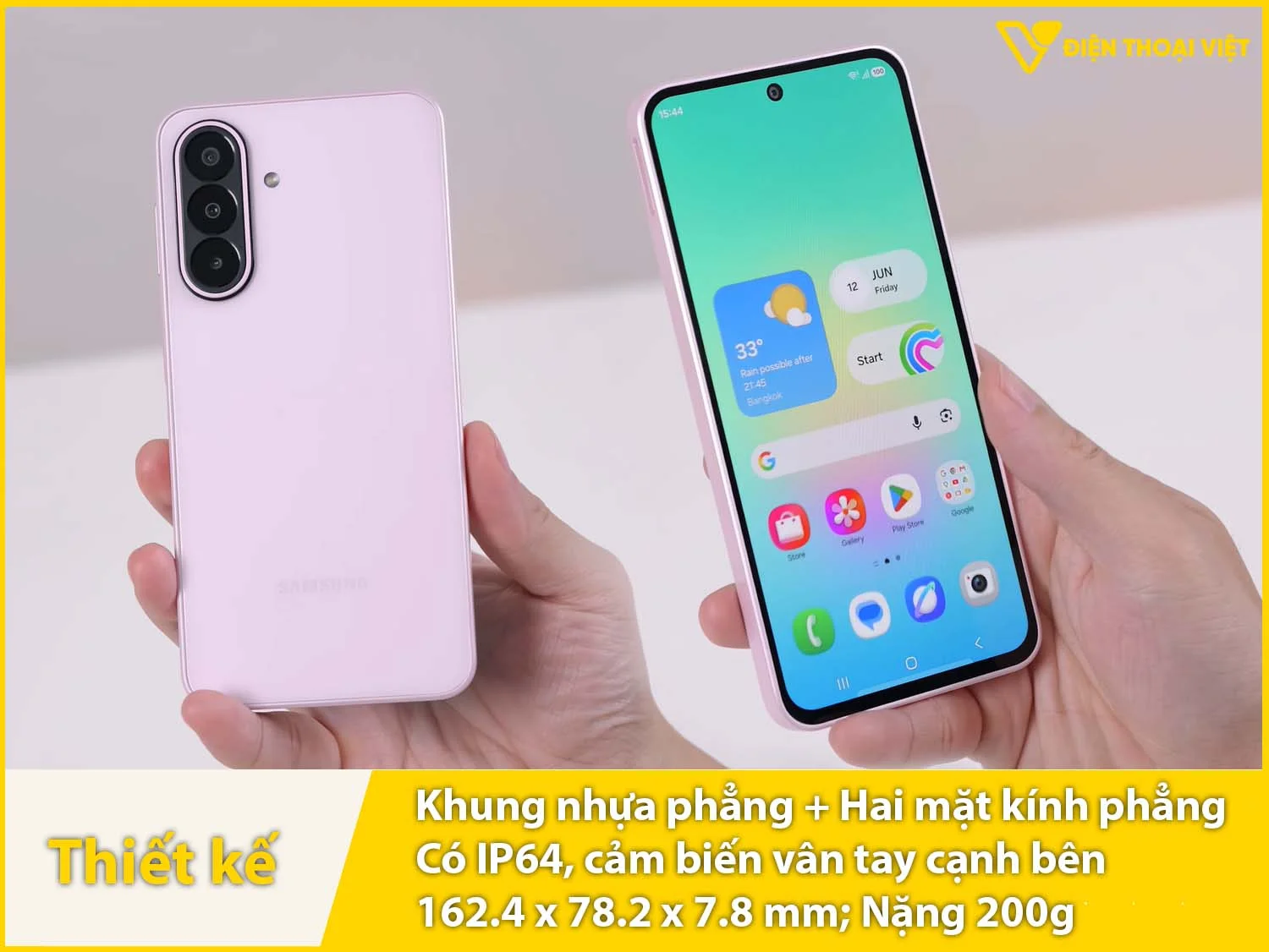 Samsung Galaxy A27 5G có ngoại hình vuông vắn & Khung nhựa, lưng kính có IP64