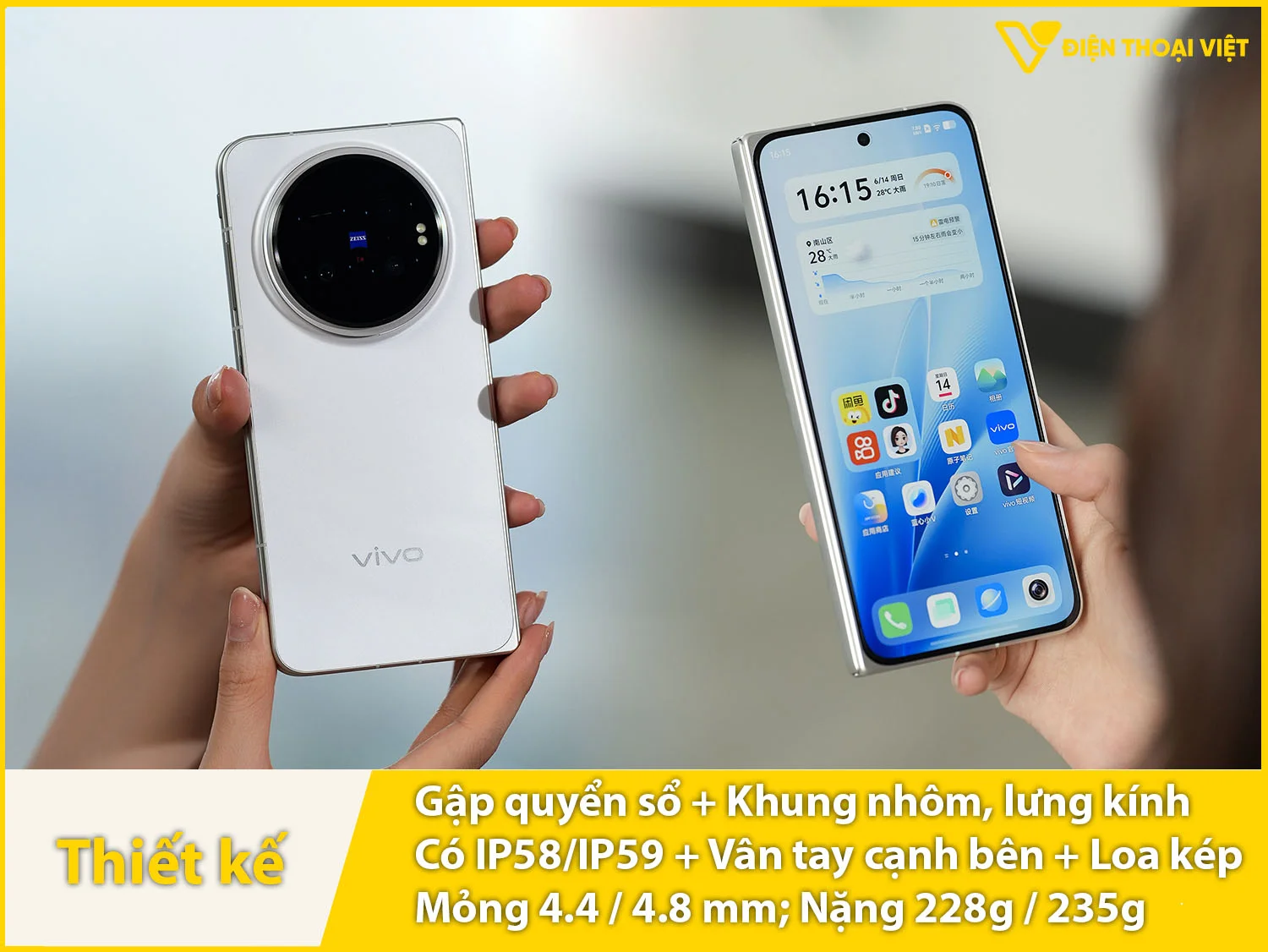 Vivo X Fold 6 có Thiết kế gập quyển sổ đẳng cấp
