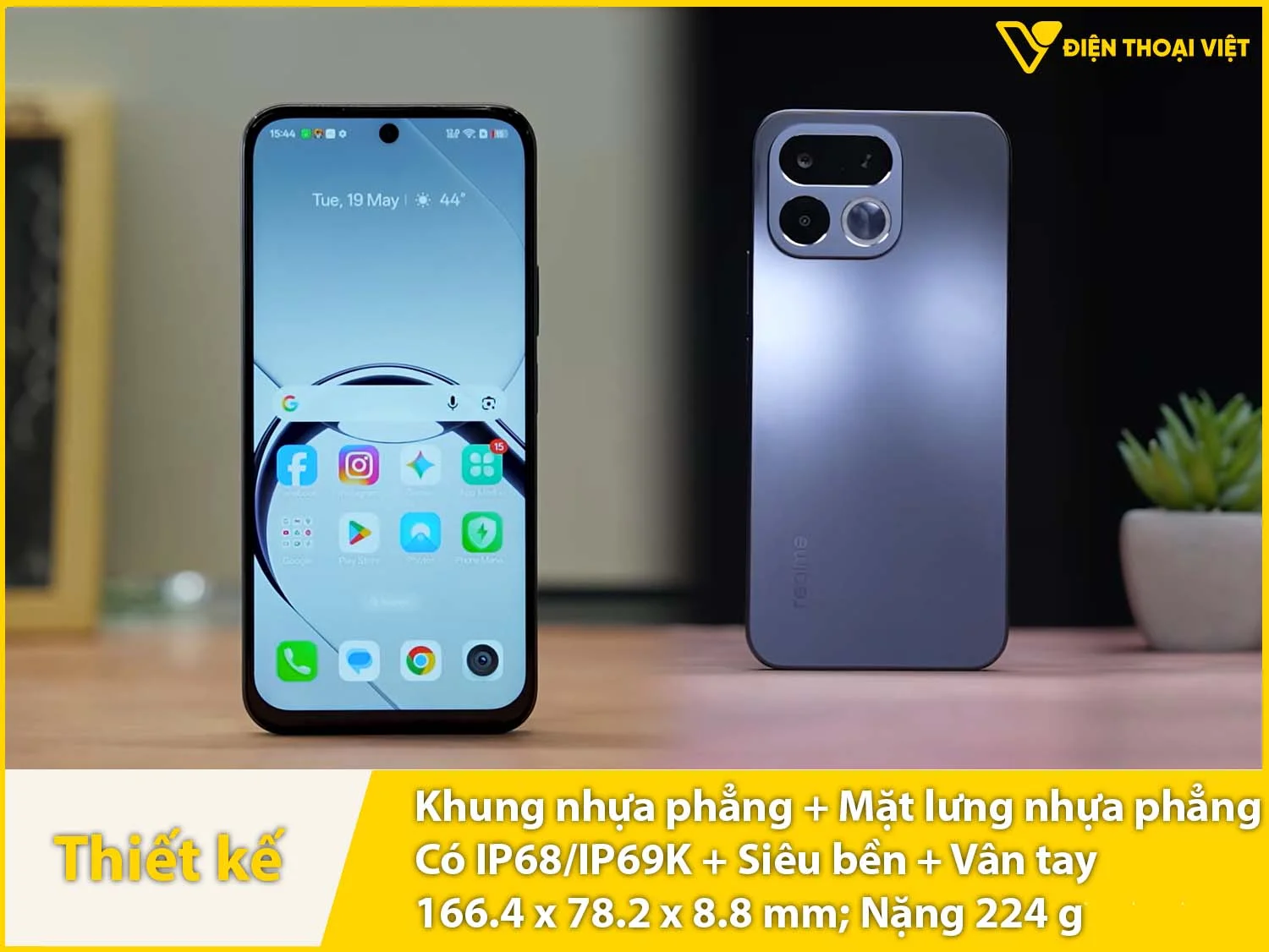 Khung nhựa phẳng & Mặt lưng nhựa, mặt trước kính Panda