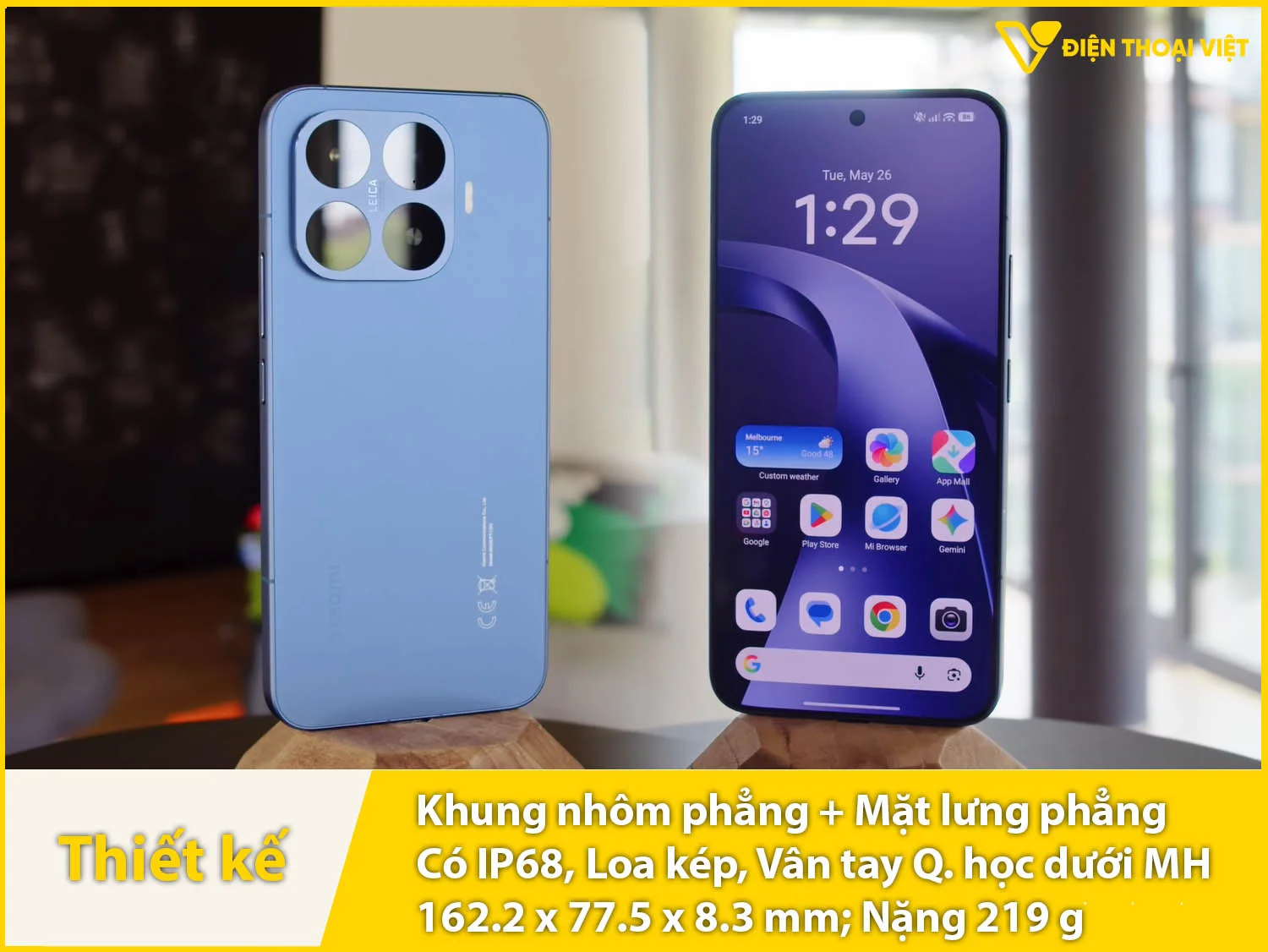 Khung nhôm phẳng & Mặt lưng thủy tinh hữu cơ cao cấp