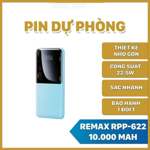 Pin sạc dự phòng Remax RPP-622 10.000 mAh