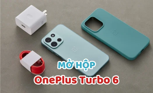 Mở hộp OnePlus Turbo 6: Thiết kế trẻ trung, màu xanh mát mắt