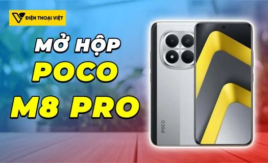 Mở hộp POCO M8 Pro: Thiết kế cong 4 cạnh cùng pin 6500mAh