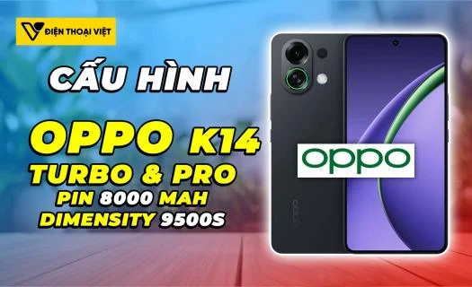 OPPO K14 Turbo, K14 Turbo Pro sẽ có chip Dimensity 9500 Series, quạt tản nhiệt