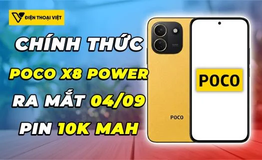 POCO X8 Power ra thông báo: Ra mắt ngày 04/09/2026 với pin siêu cấp 10.000mAh