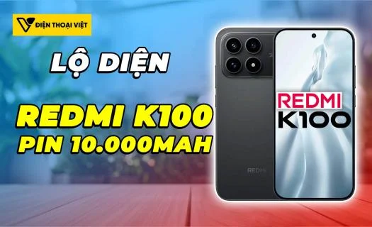 REDMI K100 lộ diện: Pin 10.000mAh, vân tay siêu âm và chip Snapdragon đầu 8
