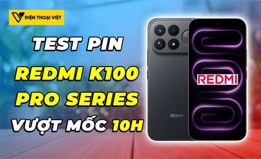 REDMI K100 Pro Series thử nghiệm pin thực tế: Vượt mốc 10 tiếng, trải nghiệm gaming không gián đoạn