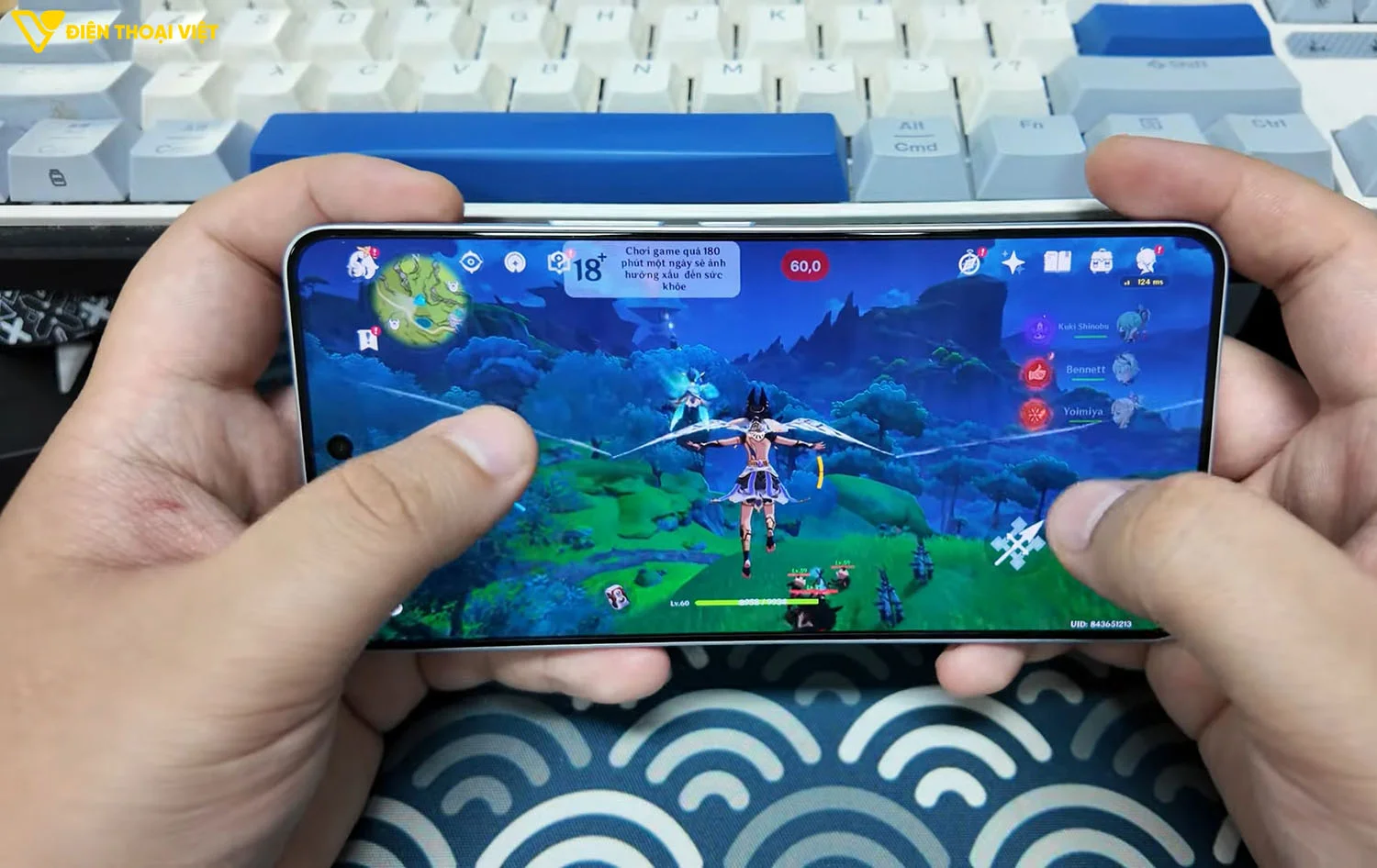 OPPO K13 Turbo Pro đạt trung bình 58 FPS trong game Genshin Impact