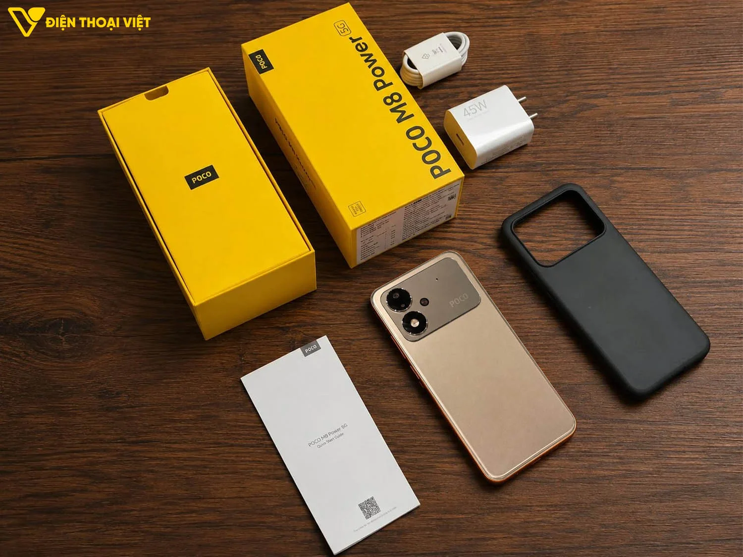 Phụ kiện đi kèm hộp đựng của POCO M8 Power