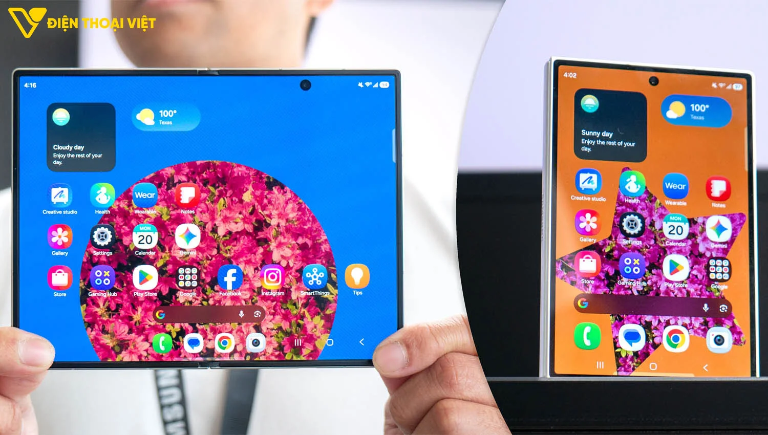 Màn hình mặt trong và ngoài của Samsung Z Fold 8