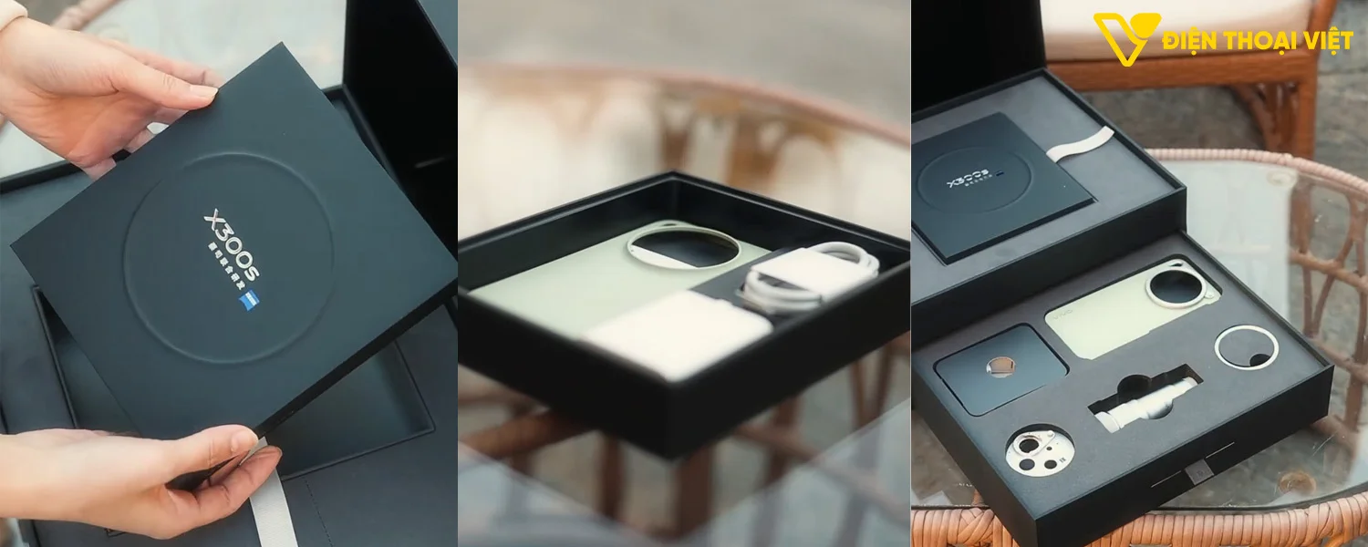 Bên trong hộp đựng Vivo X300s