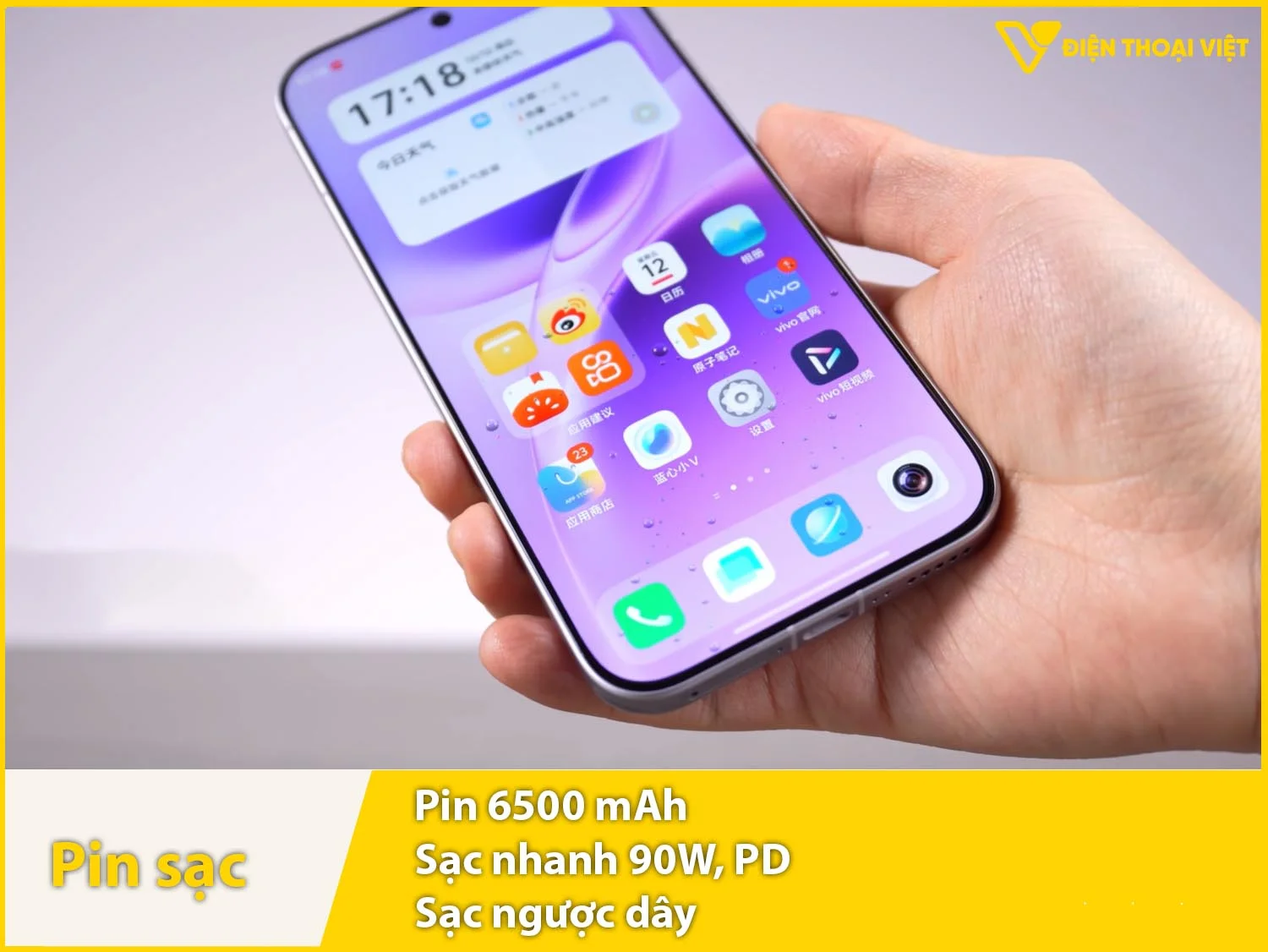 Pin 6500mAh & Sạc nhanh 90W ấn tượng