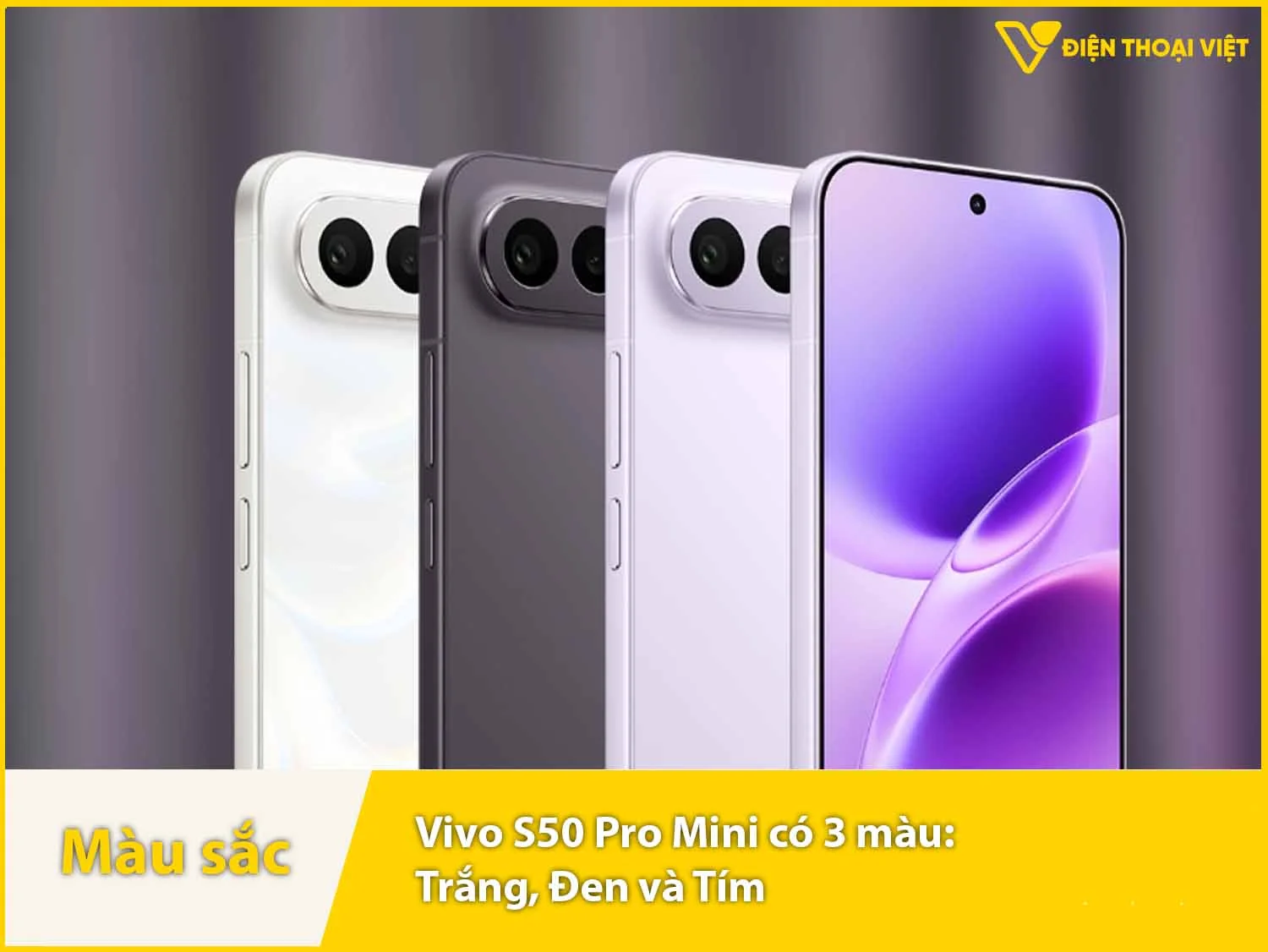 Vivo S50 Pro Mini có 3 màu sắc