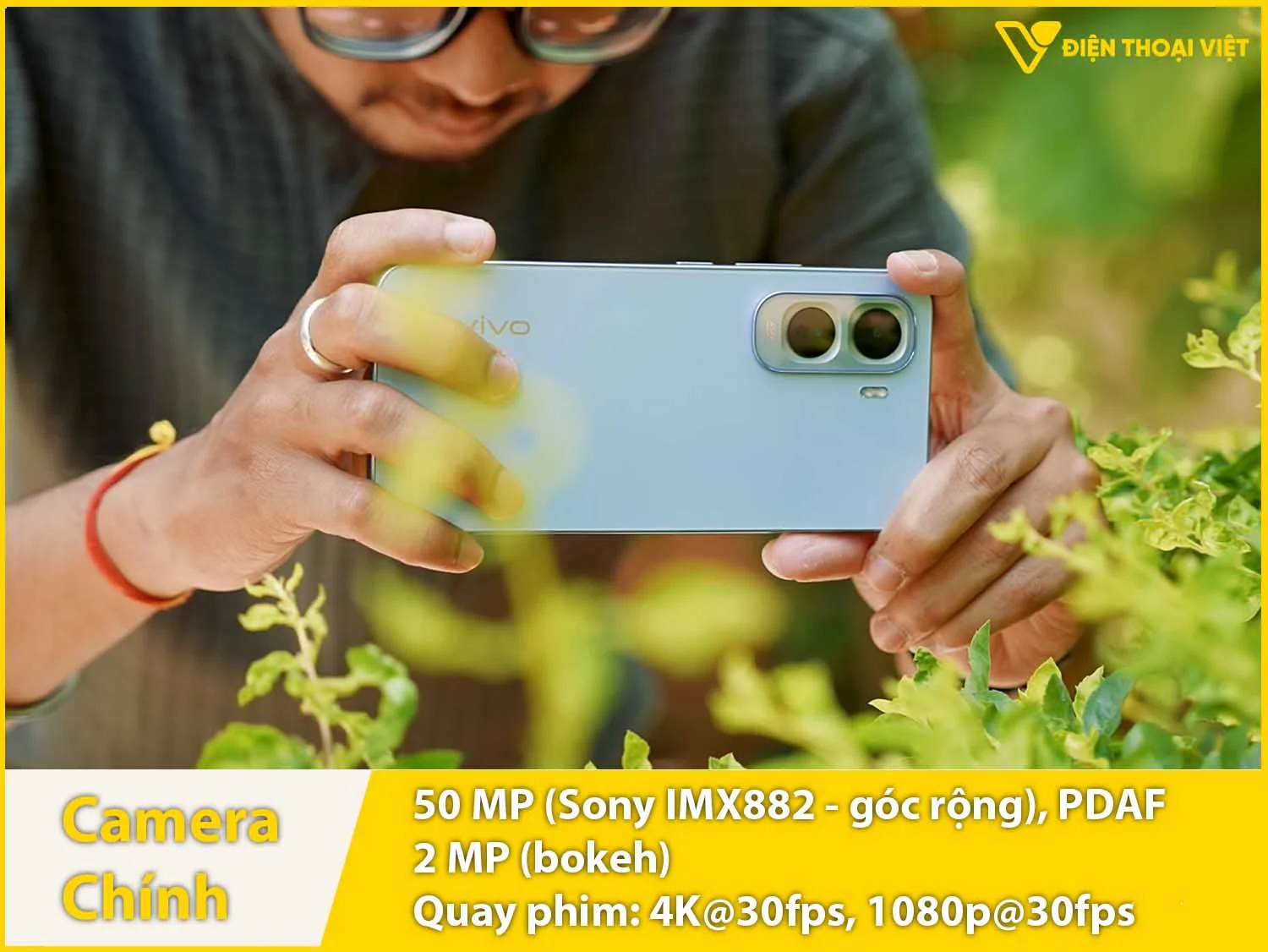 Camera sau 50MP + Phụ 2MP
