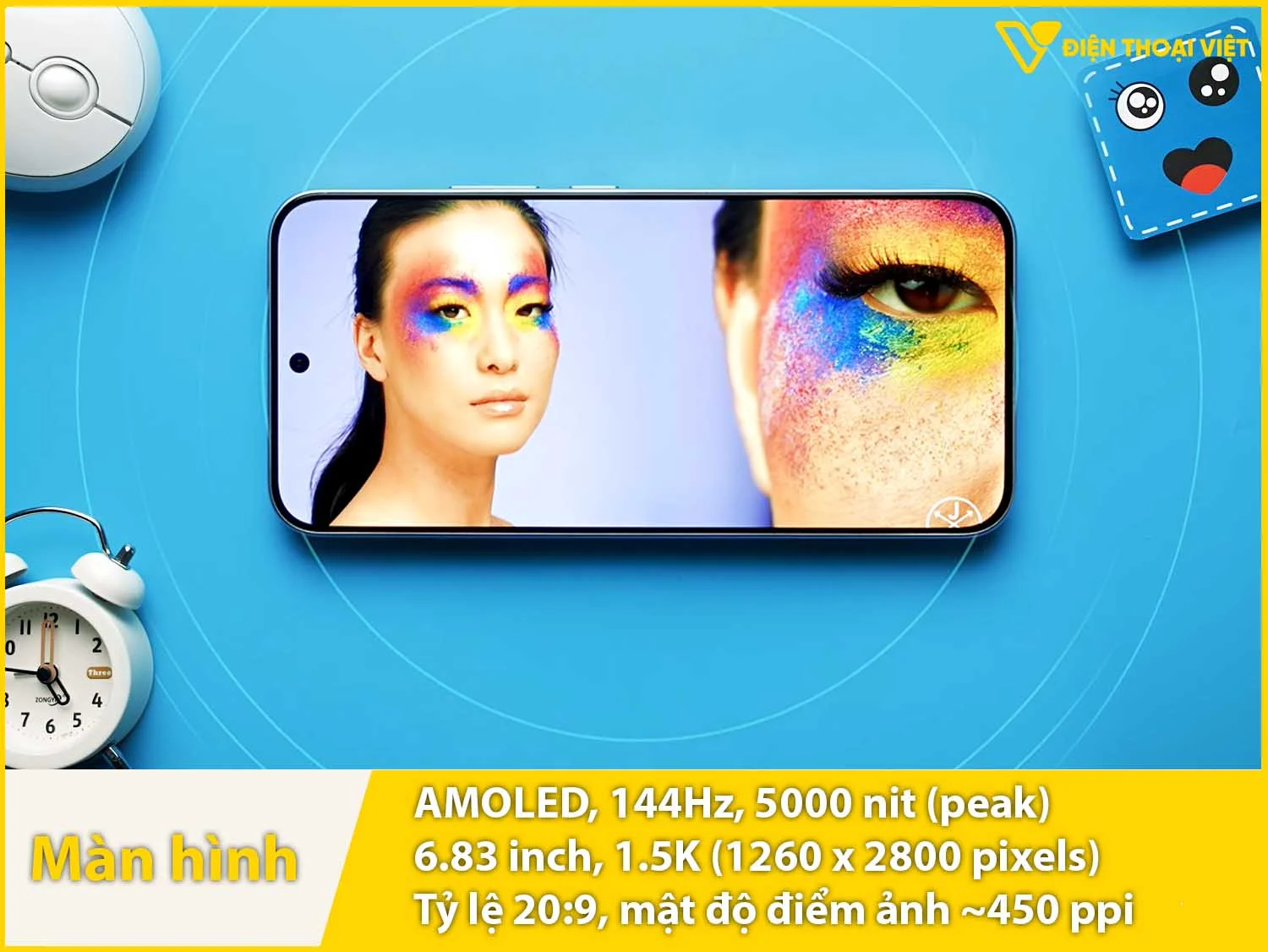 AMOLED 6,83 inch - 144Hz - 5000 nit