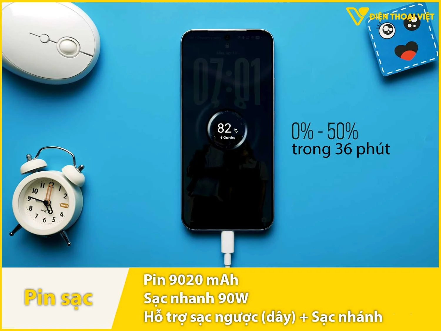 Pin 9020mAh & Sạc nhanh 90W