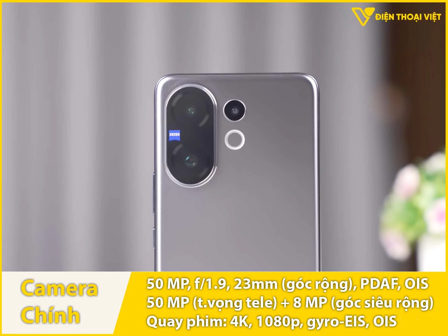 Camera chính 50MP & Quay phim 4K