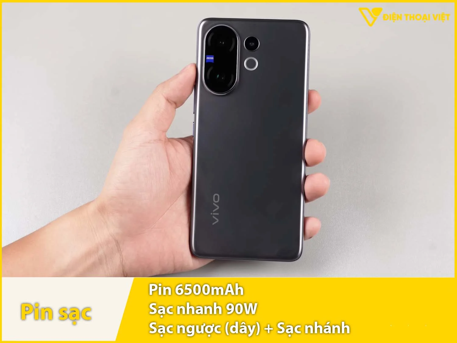 Pin khủng 6500mAh & Sạc nhanh 90W, có sạc nhánh