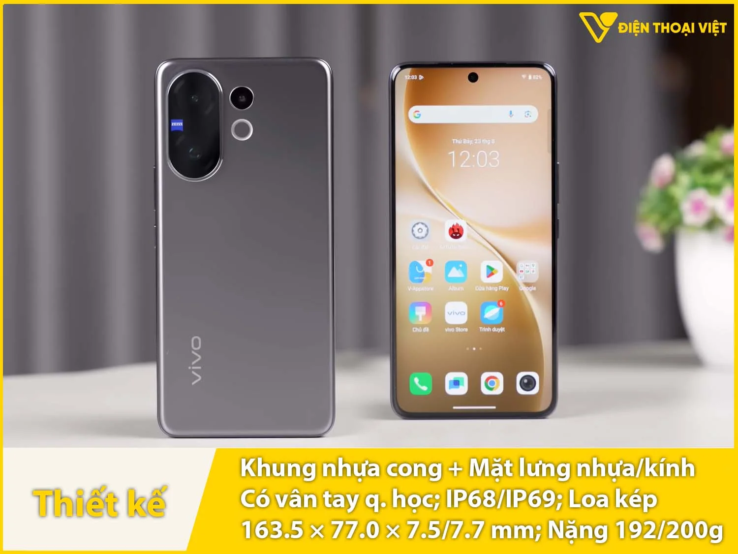 Thiết kế bo cong, hoàn thiện tinh xảo, có IP68/IP69