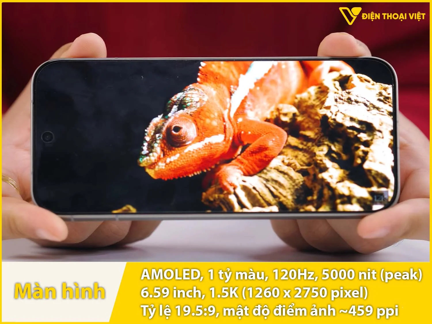 AMOLED 6,59 inch - 120Hz - 5000 nit