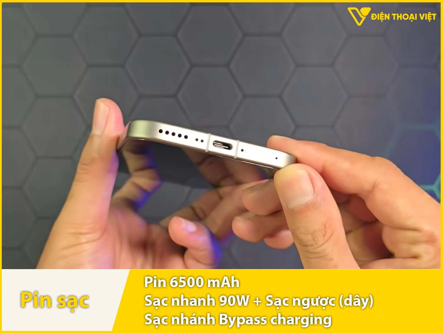 Pin 6500mAh & Sạc nhanh 90W