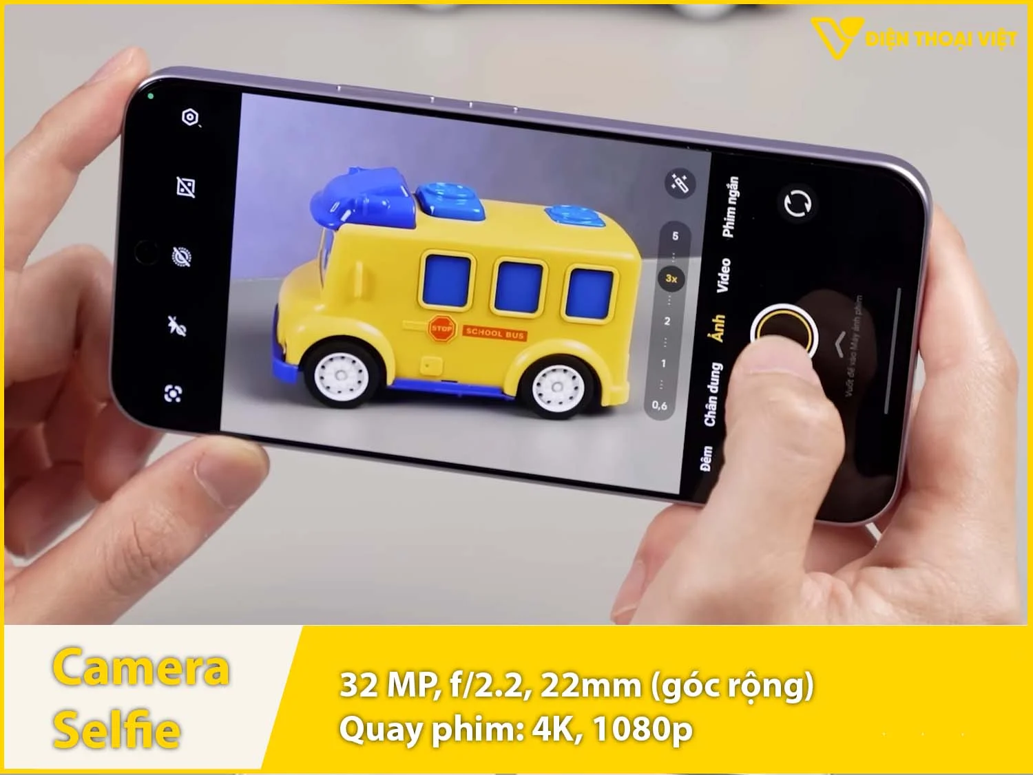 Camera selfie 32MP & Quay video 4K