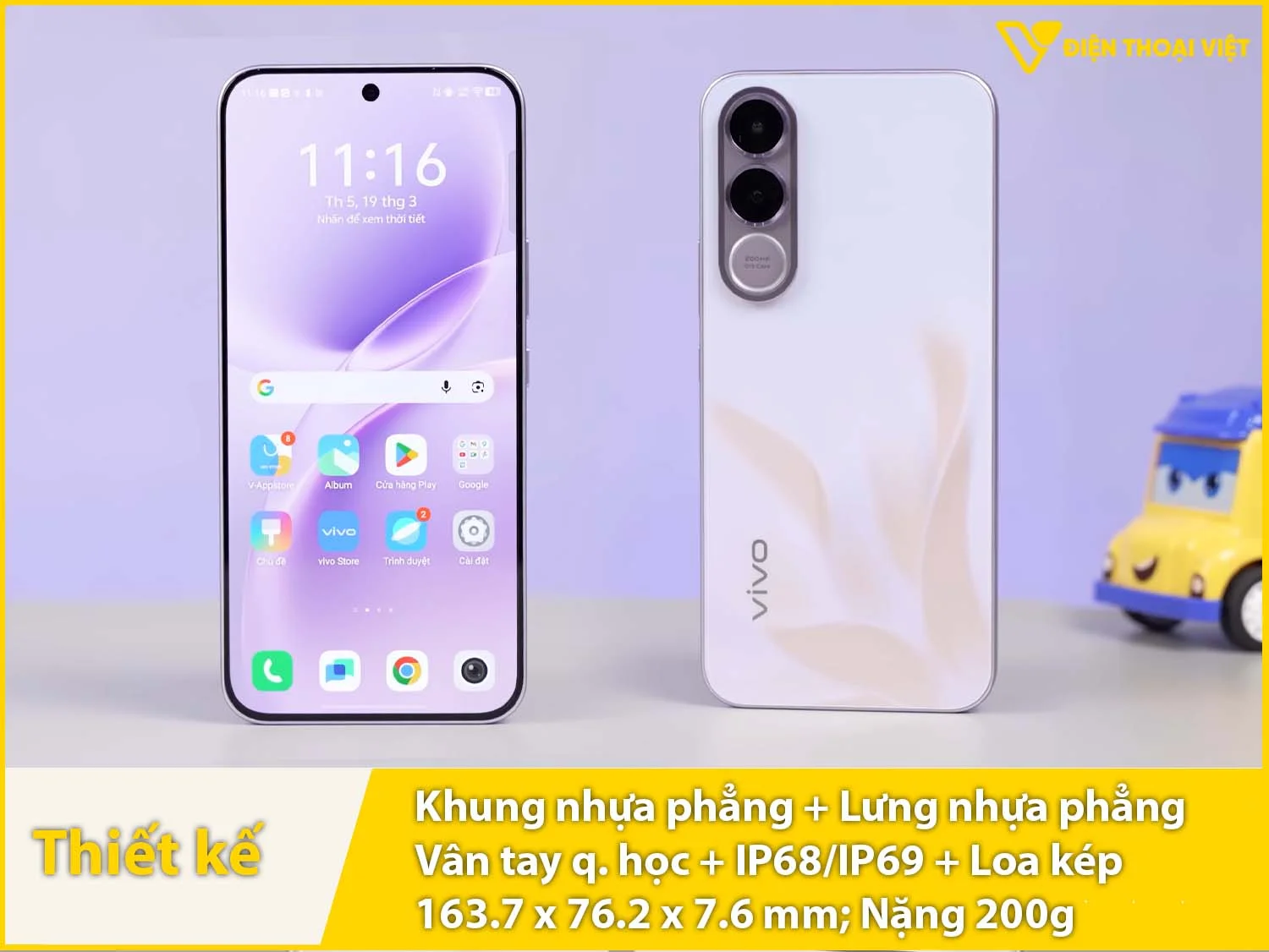 Khung nhựa phẳng & 2 mặt trước sau phẳng