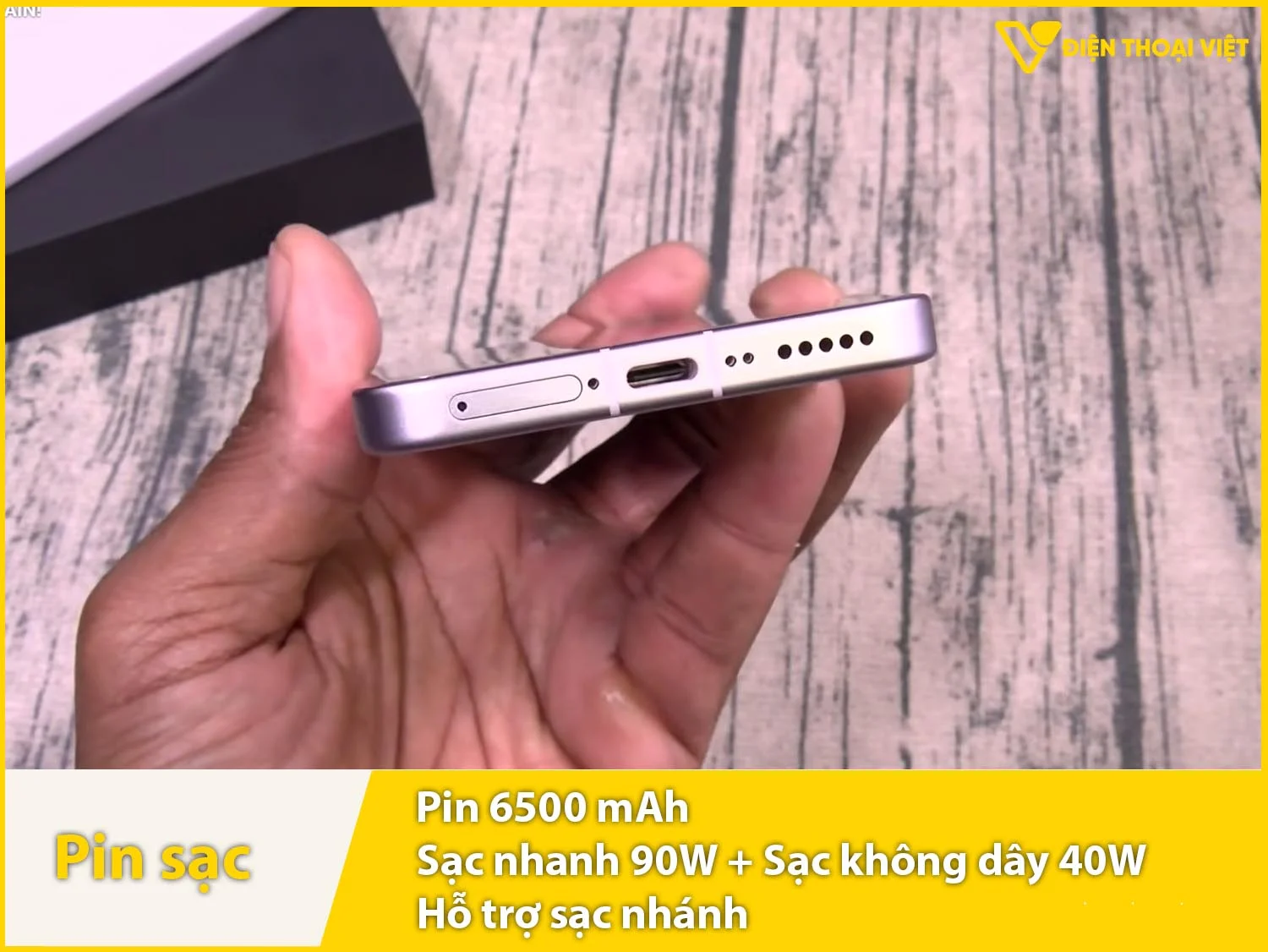 Pin 6500mAh - Dùng thoải mái 1-1,5 ngày