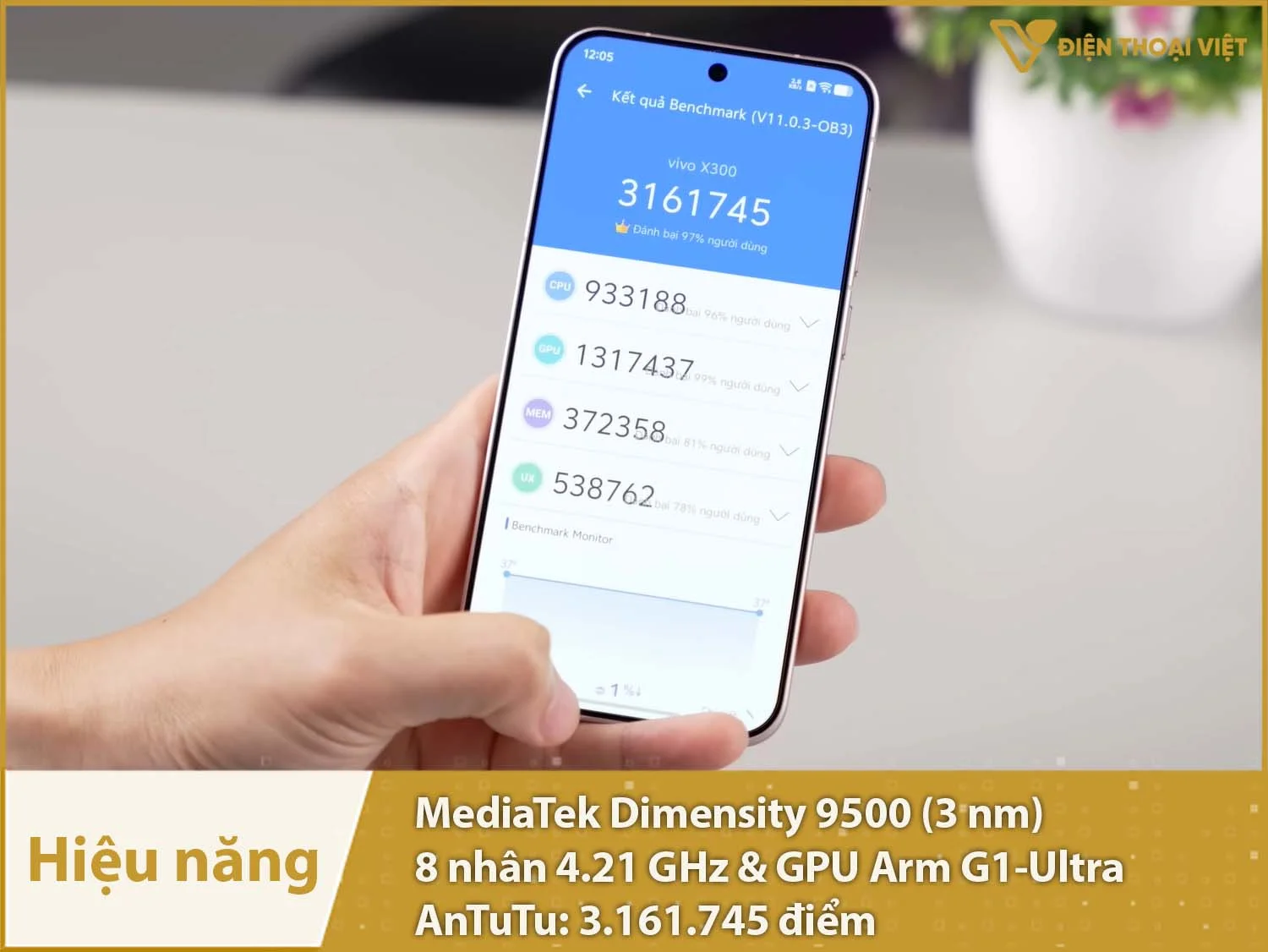 iQOO Neo 11s - Dimensity 9500 - 3.300.000 điểm AnTuTu