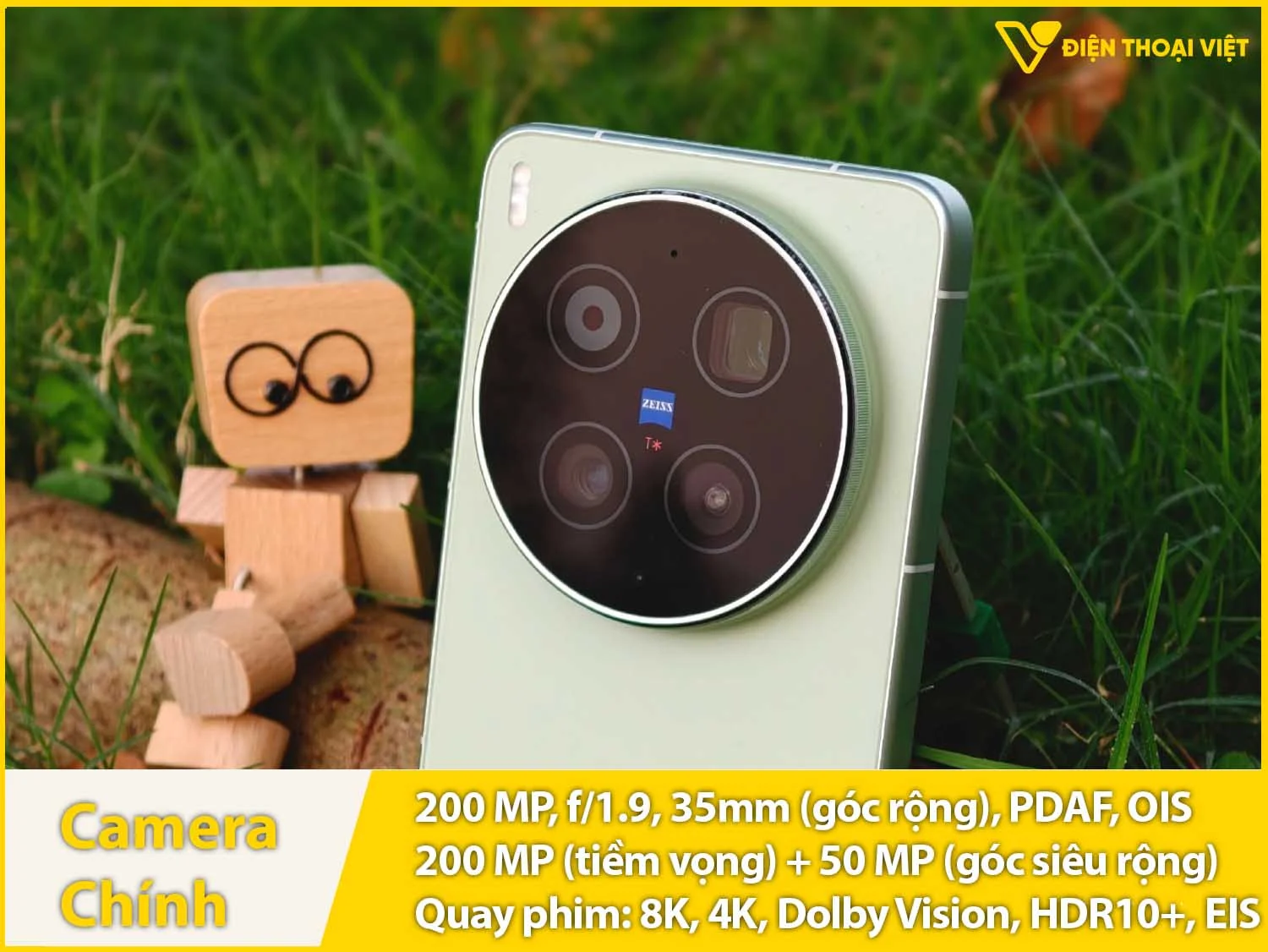 Camera sau khủng 200MP + Tele 200MP + Siêu rộng 50MP