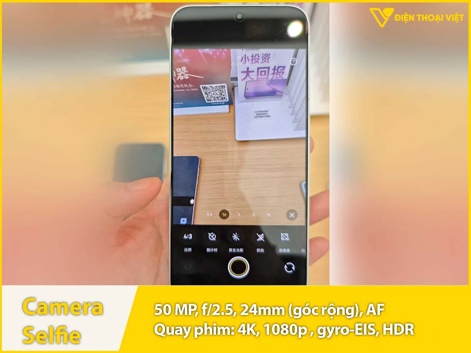 Camera trước 50MP & Quay video 4K