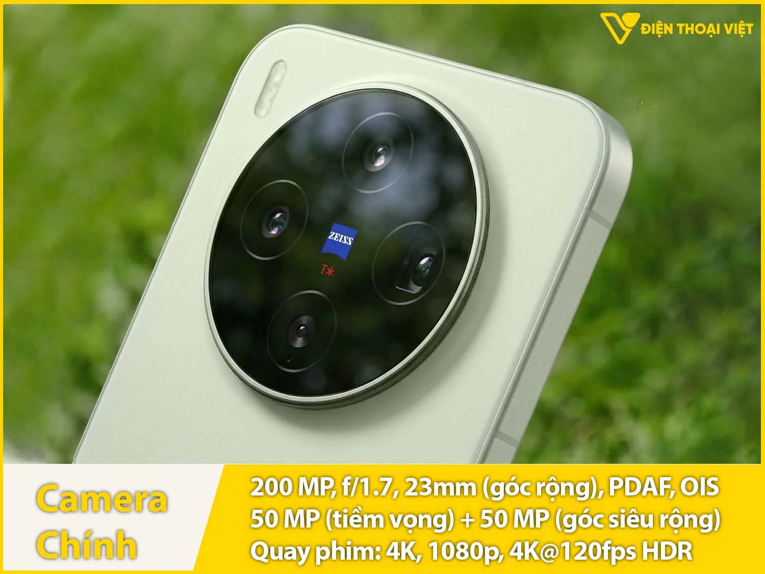 Camera sau khủng 200MP + Tele 50MP + Siêu rộng 50MP