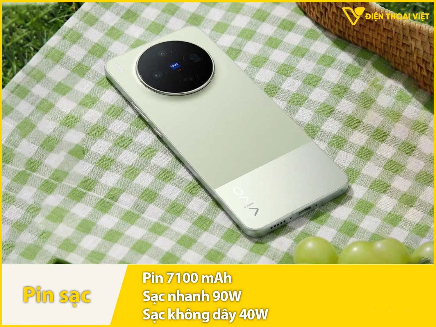 Pin 7100mAh & Sạc nhanh 90W