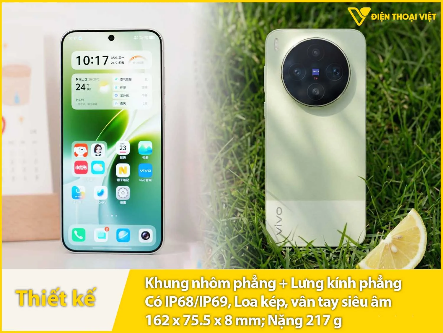 Khung hợp kim nhôm cao cấp & 2 mặt kính phẳng