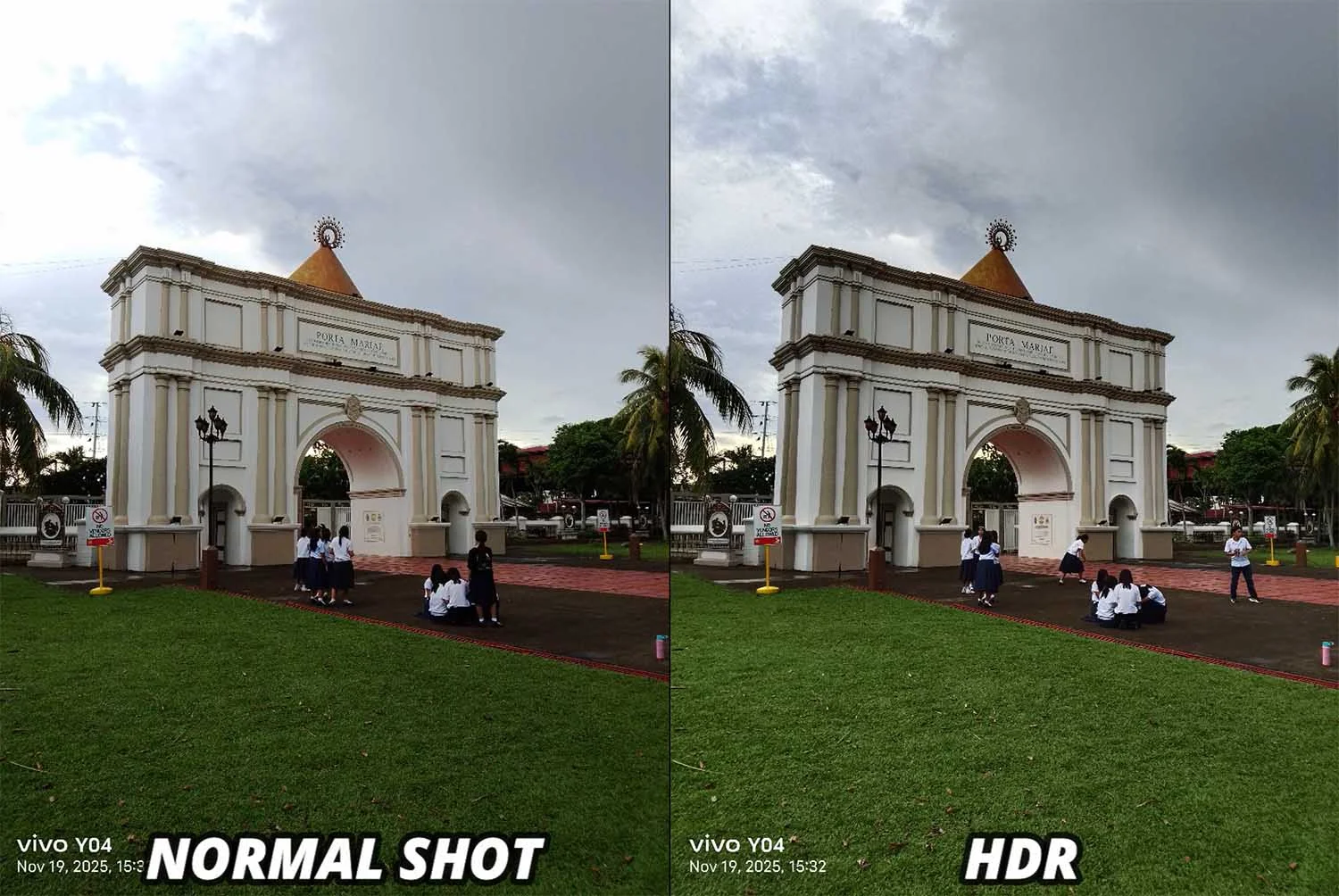 So sánh ảnh đủ sáng bật HDR và không bật