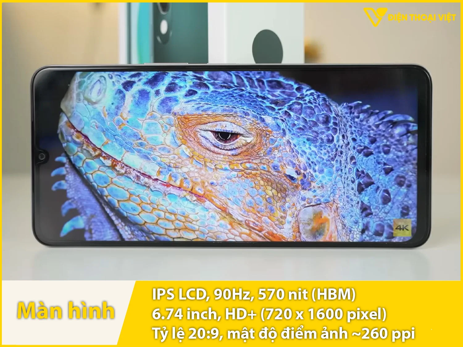 Màn hình LCD 90Hz cực mượt, độ sáng 570 nit