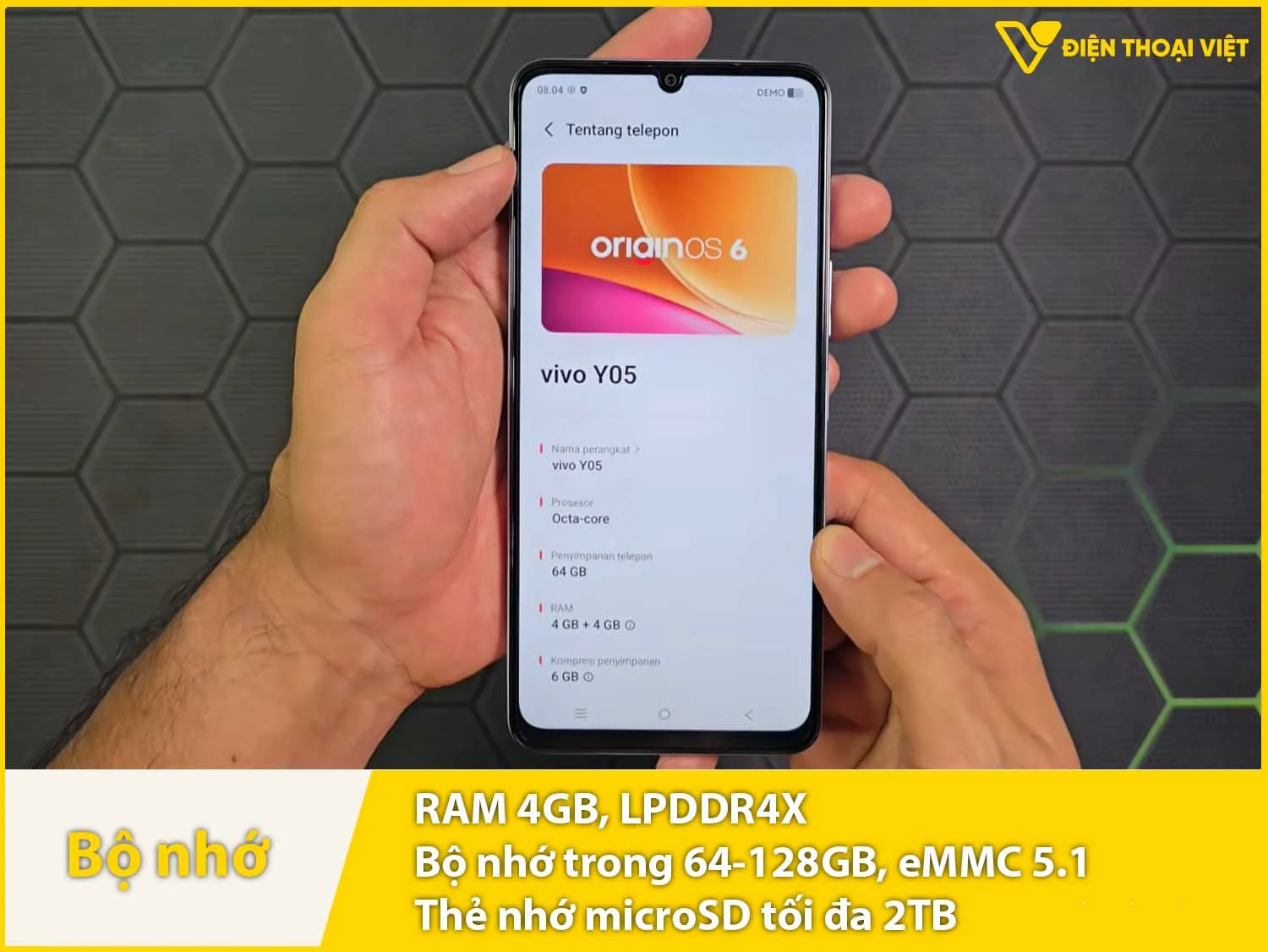 RAM 4GB & Bộ nhớ trong 64-128GB