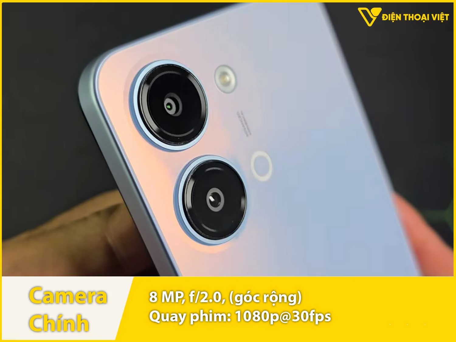 Camera sau 8MP & Quay video 1080p