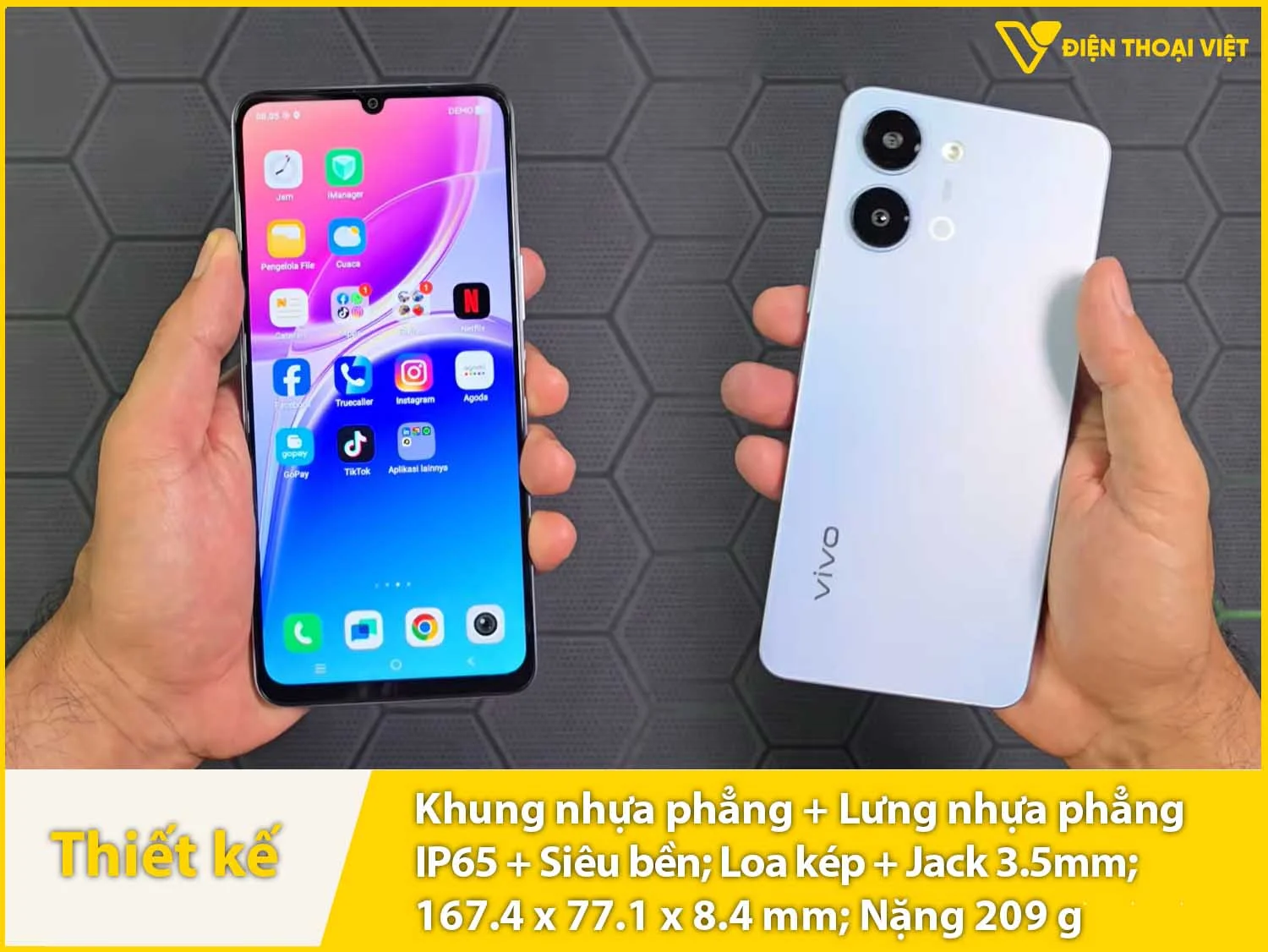 Khung nhựa phẳng & 2 mặt trước sau phẳng