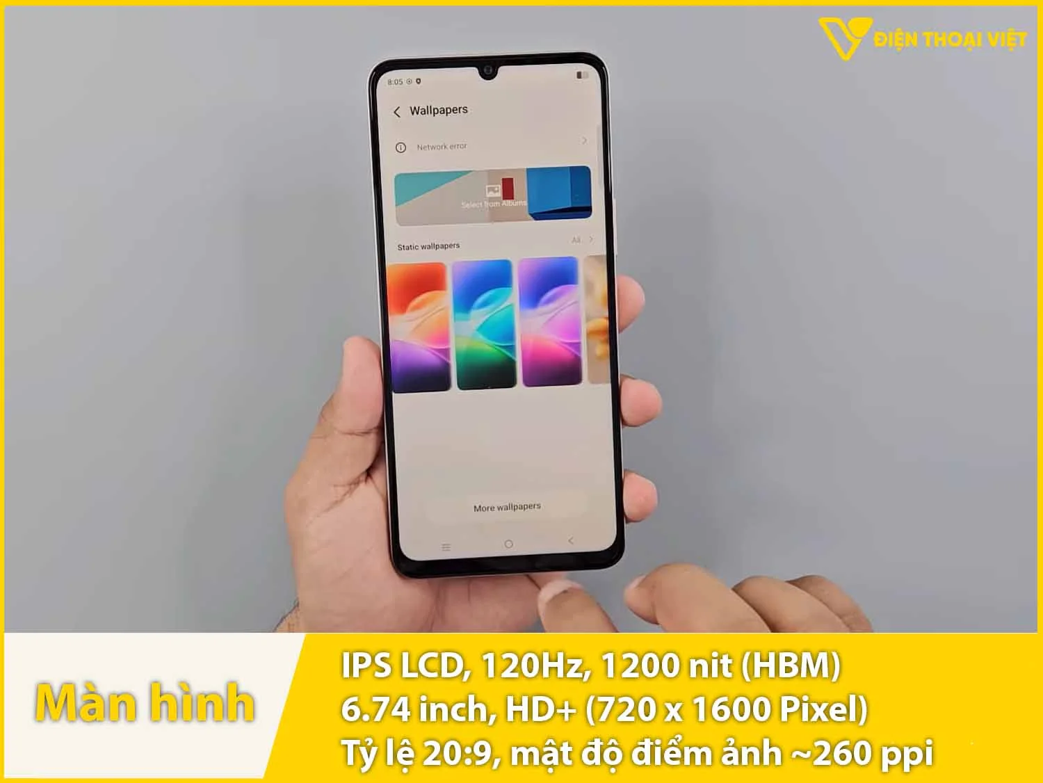 IPS LCD 6,74 inch - 120Hz - 1200 nit