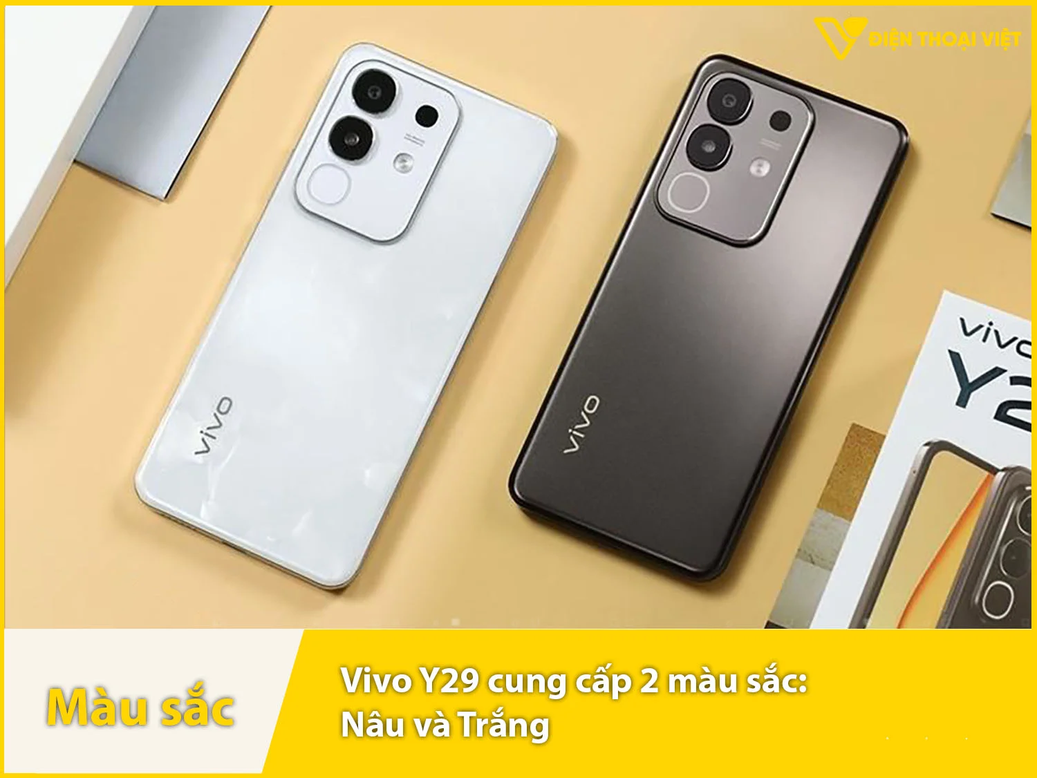 Y29 có 2 màu Nêu và Trắng