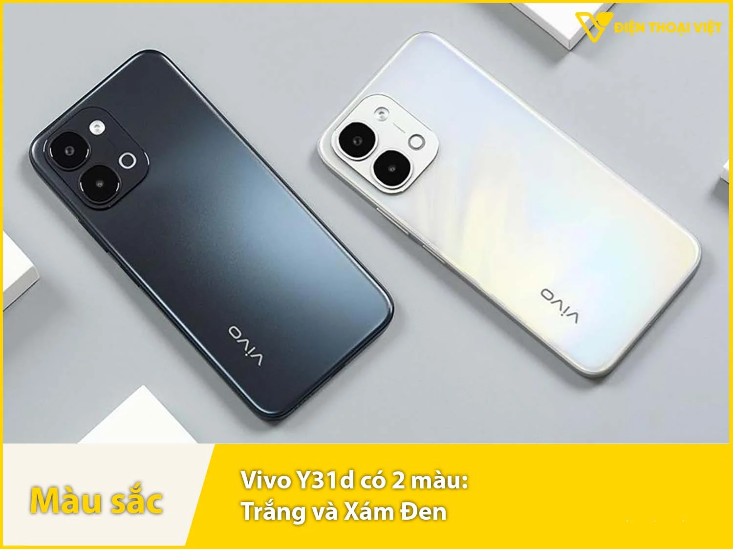 Vivo Y31d cung cấp 2 màu sắc Đen và Trắng
