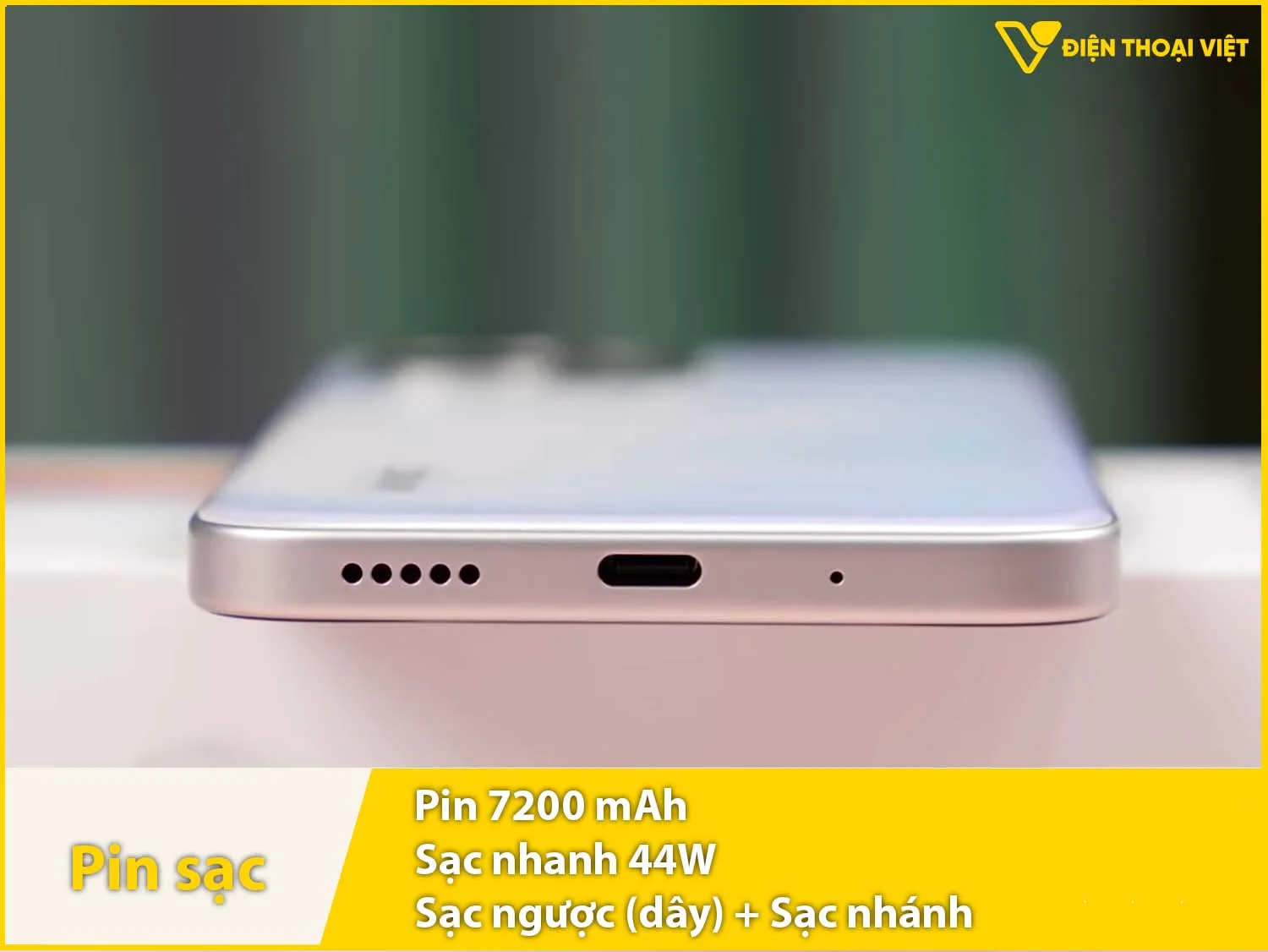 Pin 7200mAh & Sạc nhanh 44W