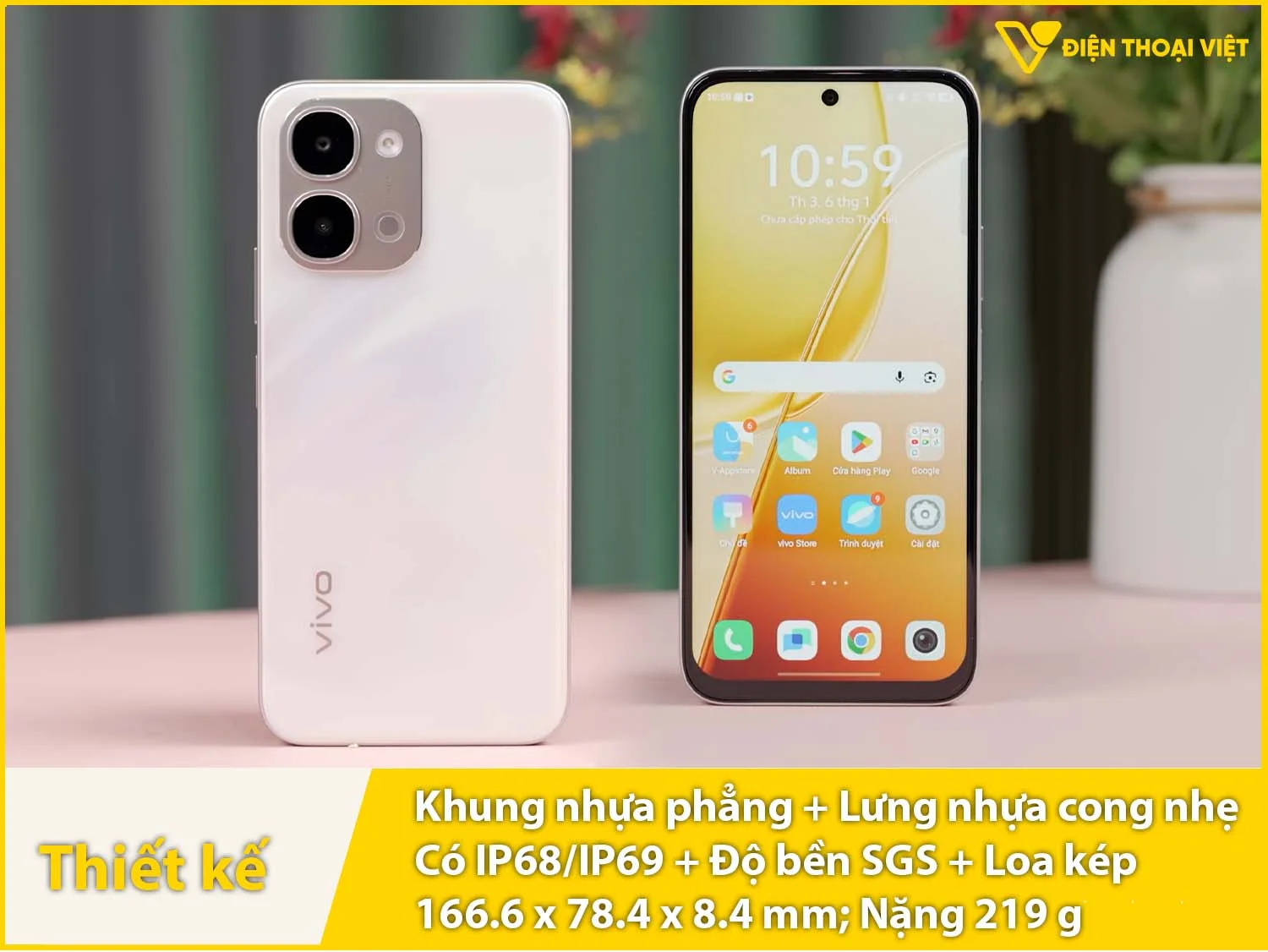 Khung nhựa phẳng & Mặt lưng cong nhẹ có IP68/IP69+