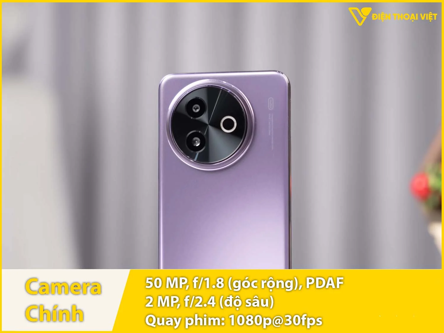 Camera kép 50MP & Quay phim 1080p