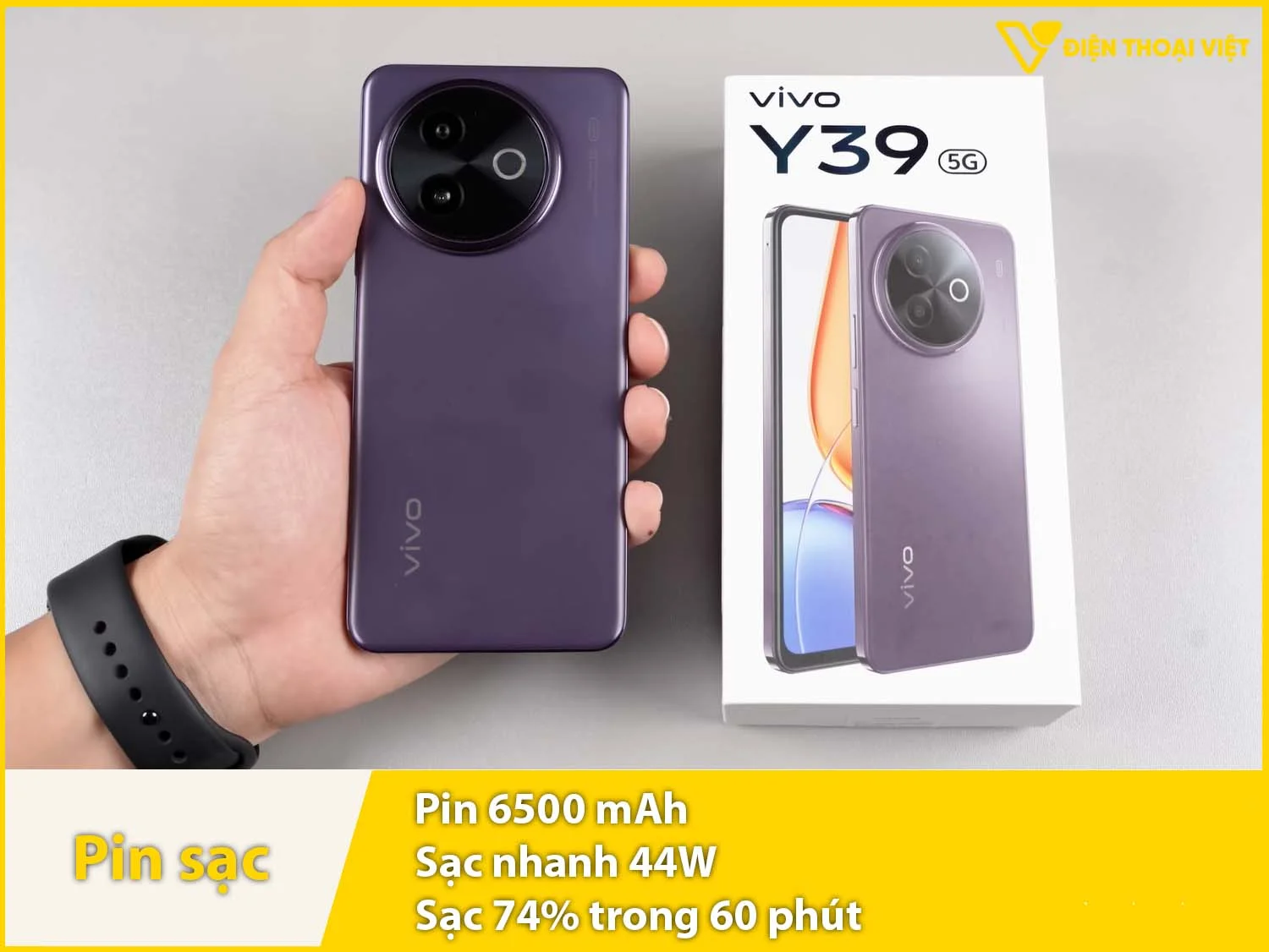 Pin 6500mAh & Sạc nhanh 44W