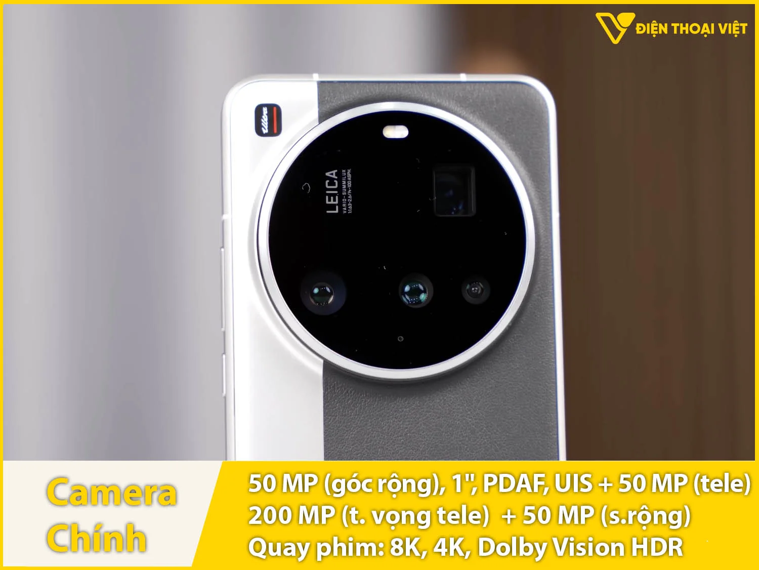 Camera 50MP 1", tiềm vọng 200MP & Quay phim 8K