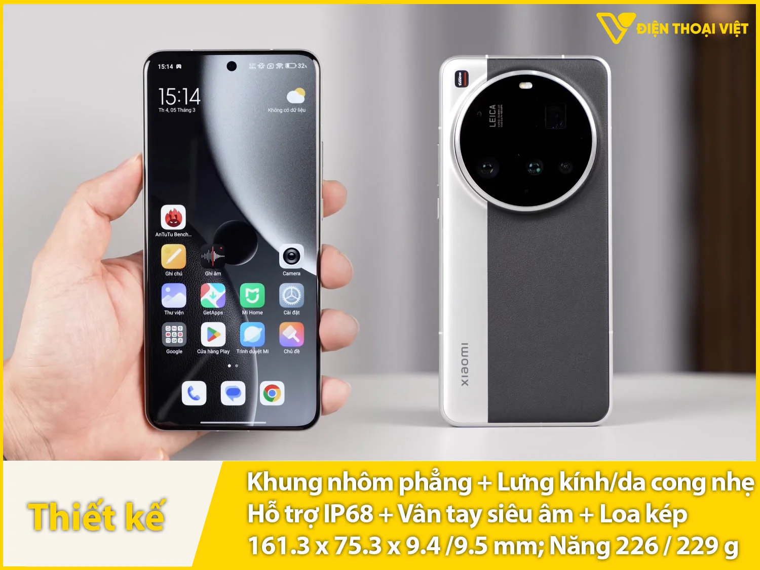 Thiết kế đẳng cấp có IP68