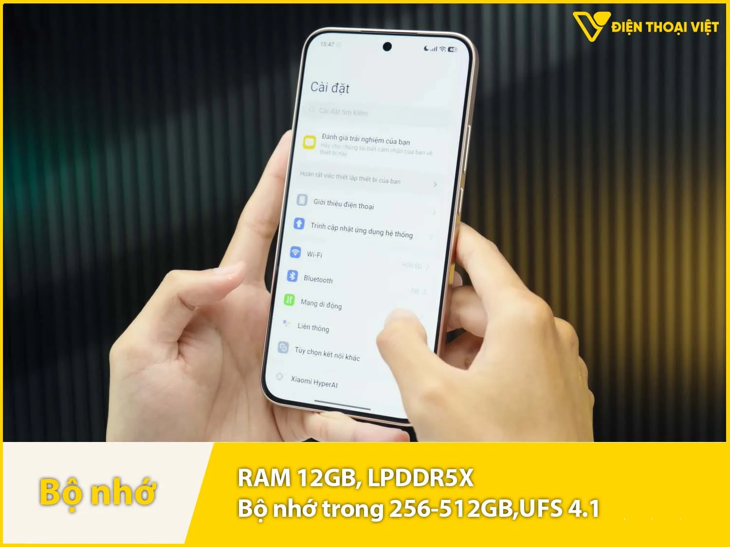 Xiaomi 15T có RAM 12GB & Bộ nhớ trong 256-512GB